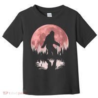 Bigfoot Moon Graphic Night Forest! Cool Sasquatch Men Women Toddler T-Shirt thumb 0