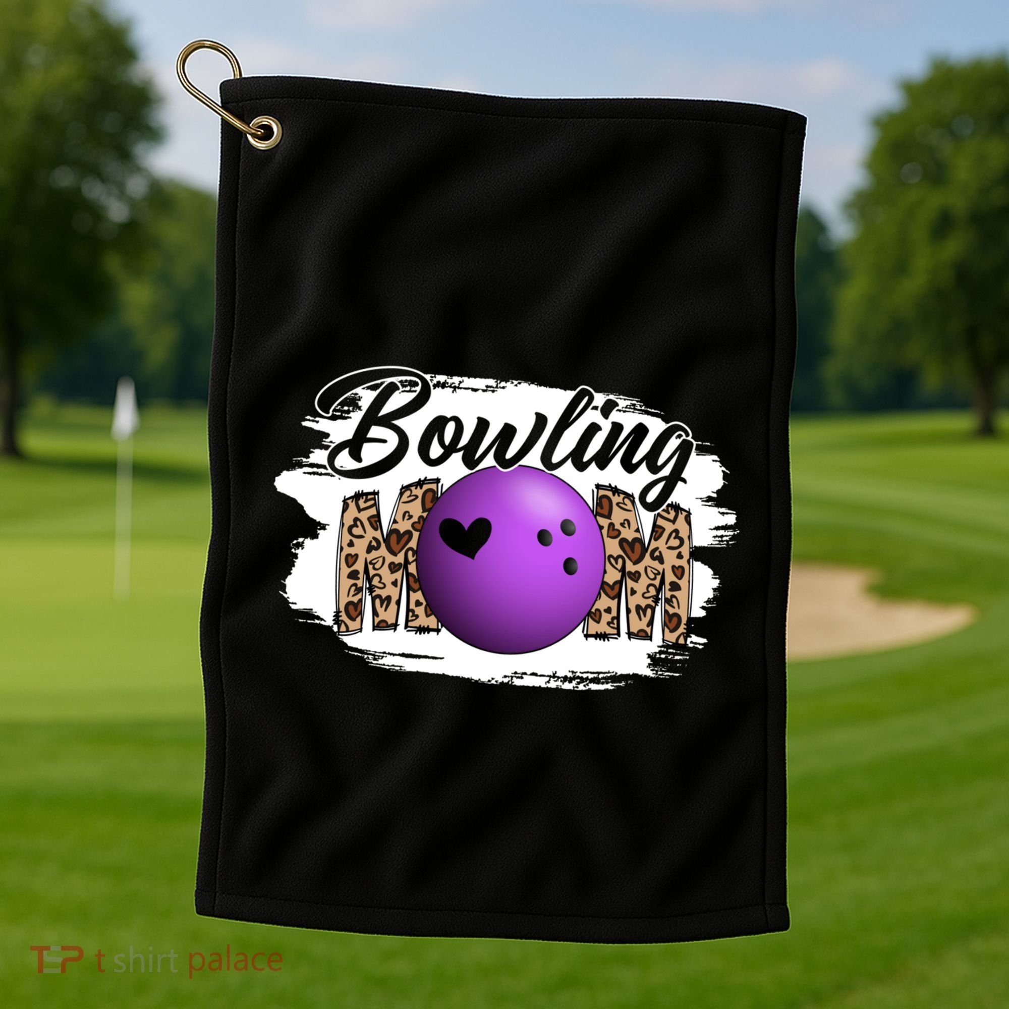 Bowling Mom Game Day Outfit Funny Mother's Day For Mom Gift Golf Towel