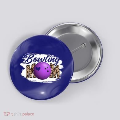 Bowling Mom Game Day Outfit Funny Mother's Day For Mom Gift Button