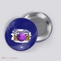 Bowling Mom Game Day Outfit Funny Mother's Day For Mom Gift Button thumb 0