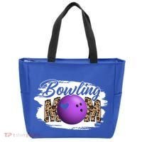 Bowling Mom Game Day Outfit Funny Mother's Day For Mom Gift Tote Bag thumb 0