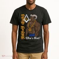 Brothers Masons Goat Rider Whos Next Masonic Funny Gift Tall T-Shirt thumb 2