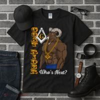 Brothers Masons Goat Rider Whos Next Masonic Funny Gift Tall T-Shirt thumb 3