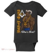 Brothers Masons Goat Rider Whos Next Masonic Funny Gift Baby Bodysuit thumb 0
