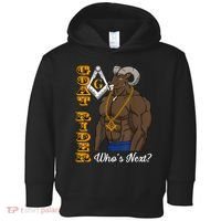 Brothers Masons Goat Rider Whos Next Masonic Funny Gift Toddler Hoodie thumb 0