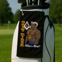 Brothers Masons Goat Rider Whos Next Masonic Funny Gift Golf Towel thumb 2