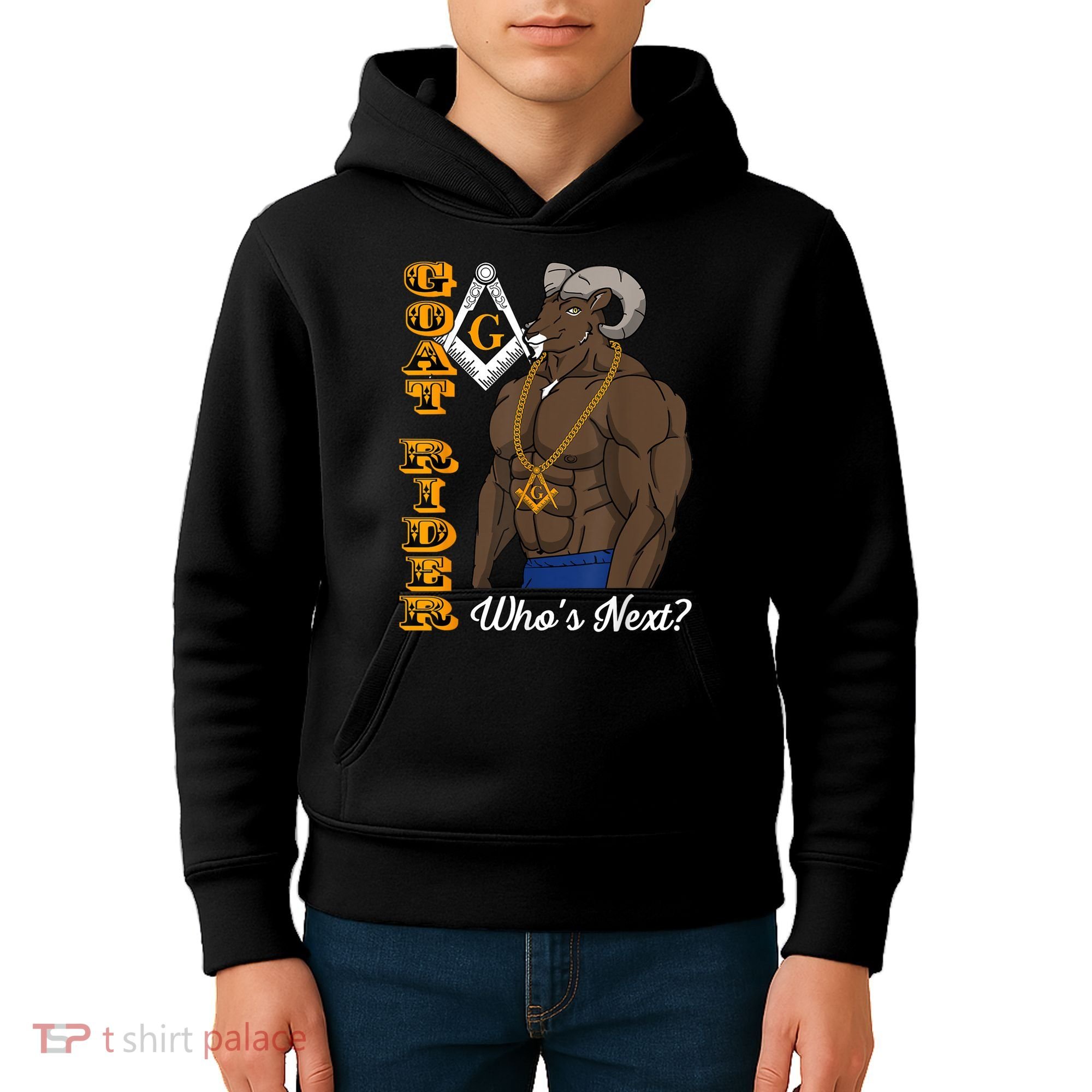 Brothers Masons Goat Rider Whos Next Masonic Funny Gift Kids Hoodie