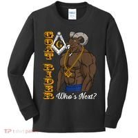 Brothers Masons Goat Rider Whos Next Masonic Funny Gift Kids Long Sleeve Shirt thumb 0