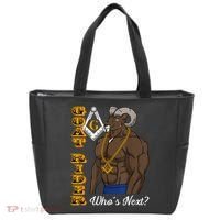 Brothers Masons Goat Rider Whos Next Masonic Funny Gift Tote Bag thumb 0