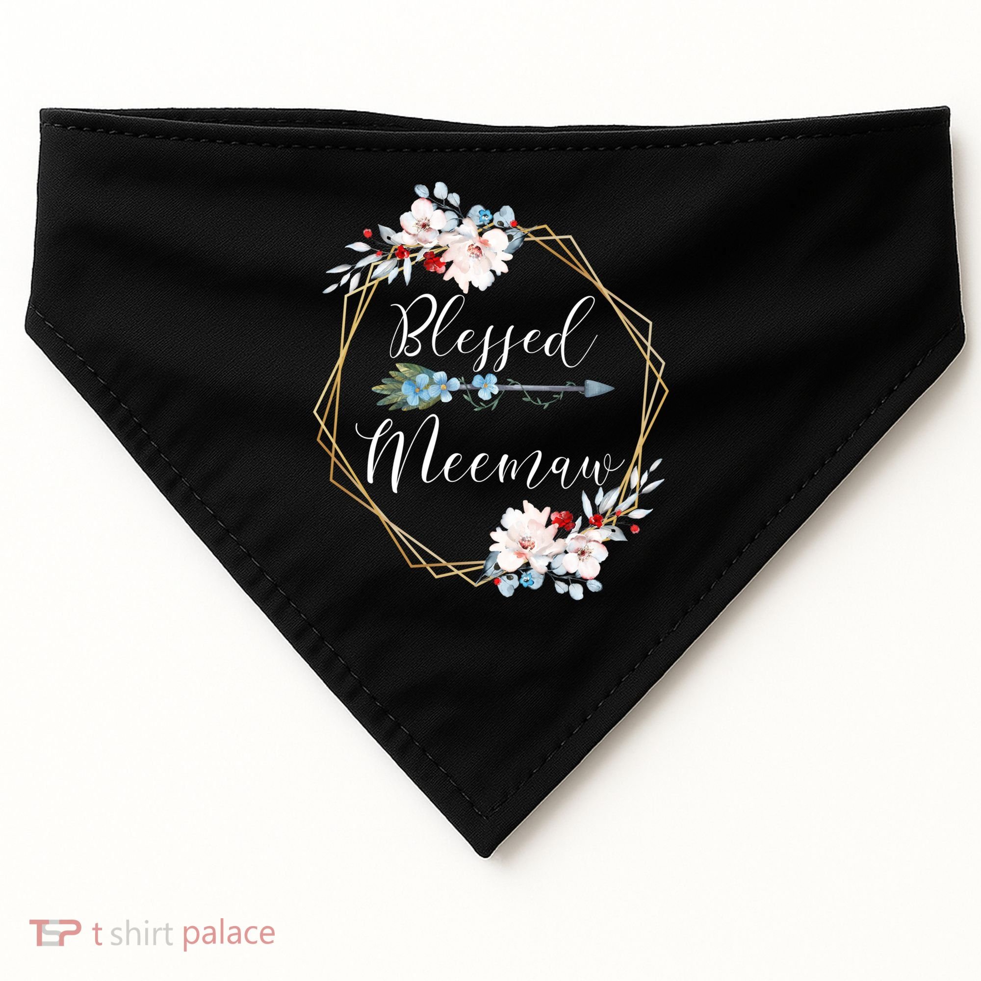 Blessed Meemaw Grandma Gift USA-Made Doggie Bandana