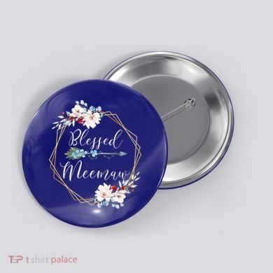 Blessed Meemaw Grandma Gift Button