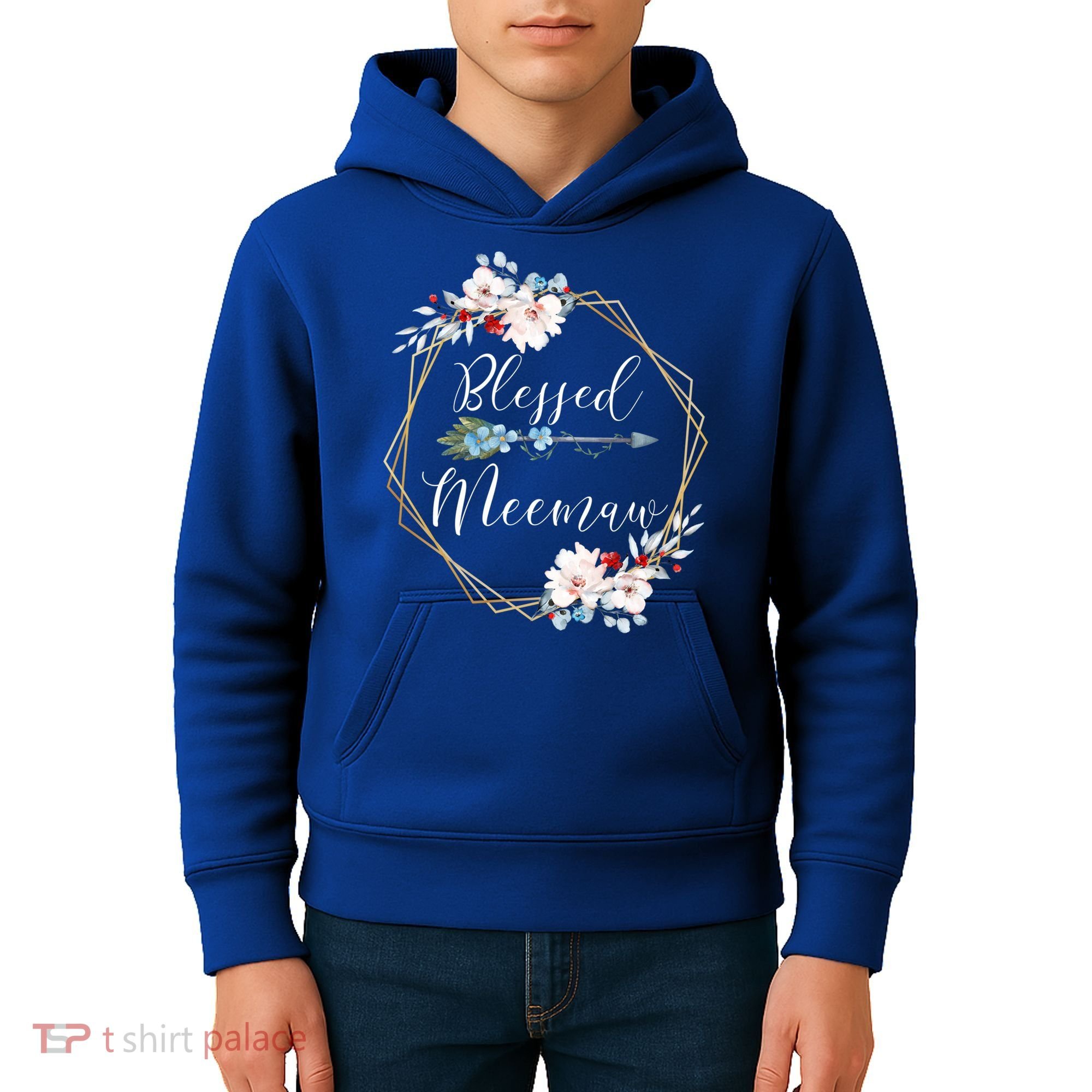 Blessed Meemaw Grandma Gift Kids Hoodie