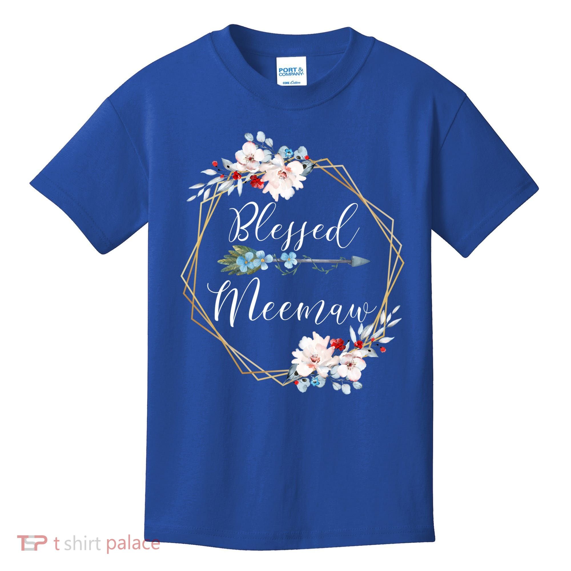 Blessed Meemaw Grandma Gift Kids T-Shirt
