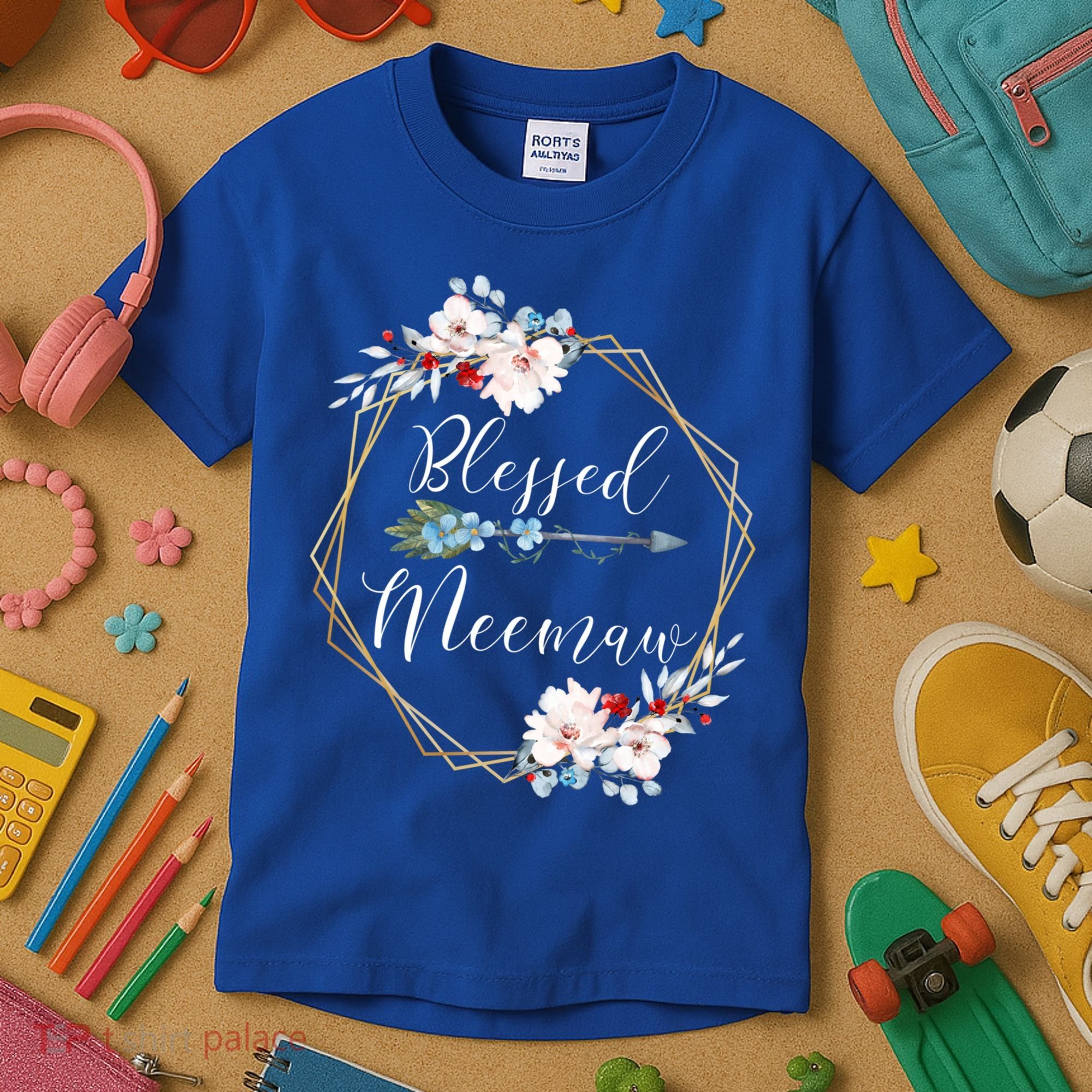 Blessed Meemaw Grandma Gift Kids T-Shirt