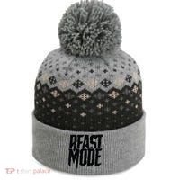 Beast Mode Gym Motivation The Baniff Cuffed Pom Beanie thumb 0
