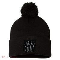 Beast Mode Gym Motivation Pom Pom 12in Knit Beanie thumb 0