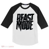 Beast Mode Gym Motivation Kids Colorblock Raglan Jersey thumb 0