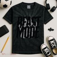 Beast Mode Gym Motivation Kids Tie-Dye T-Shirt thumb 2