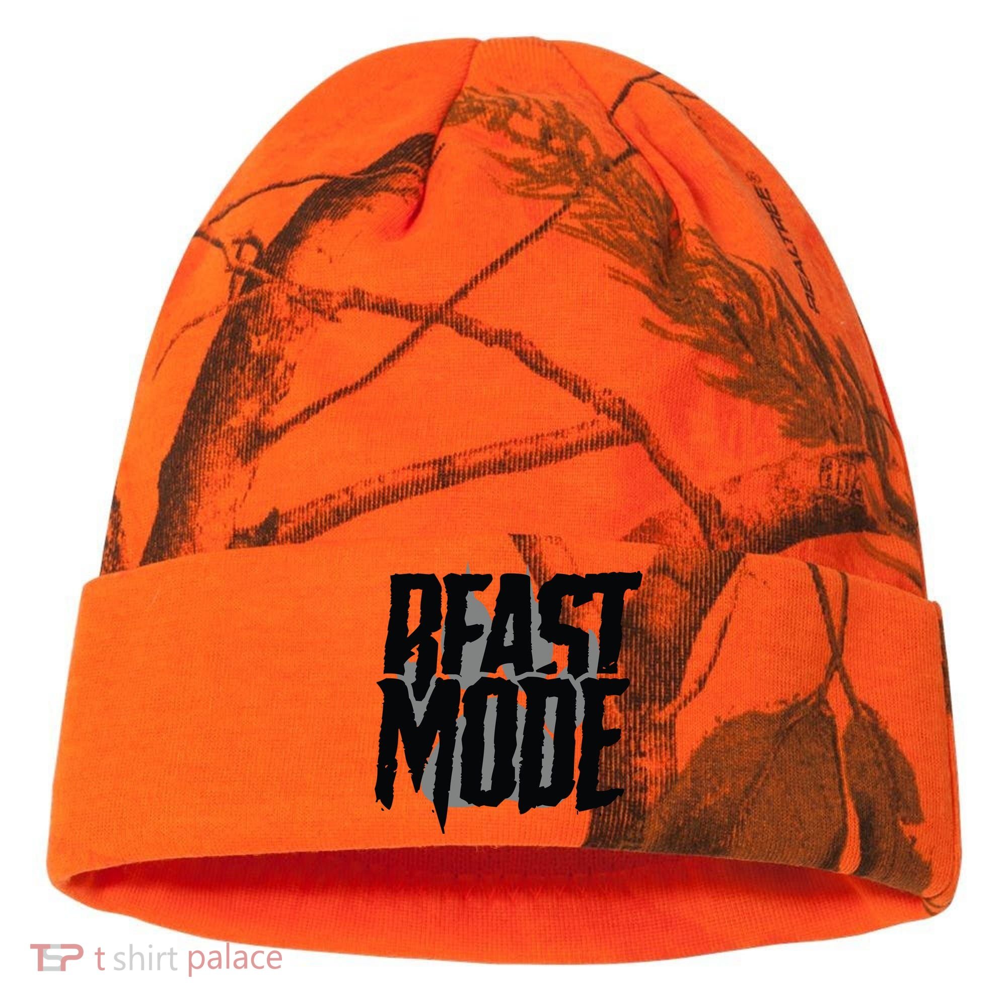 Beast Mode Gym Motivation Kati Licensed 12" Camo Cuffed Beanie
