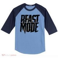 Beast Mode Gym Motivation Raglan Baseball Sleeve Shirt thumb 0