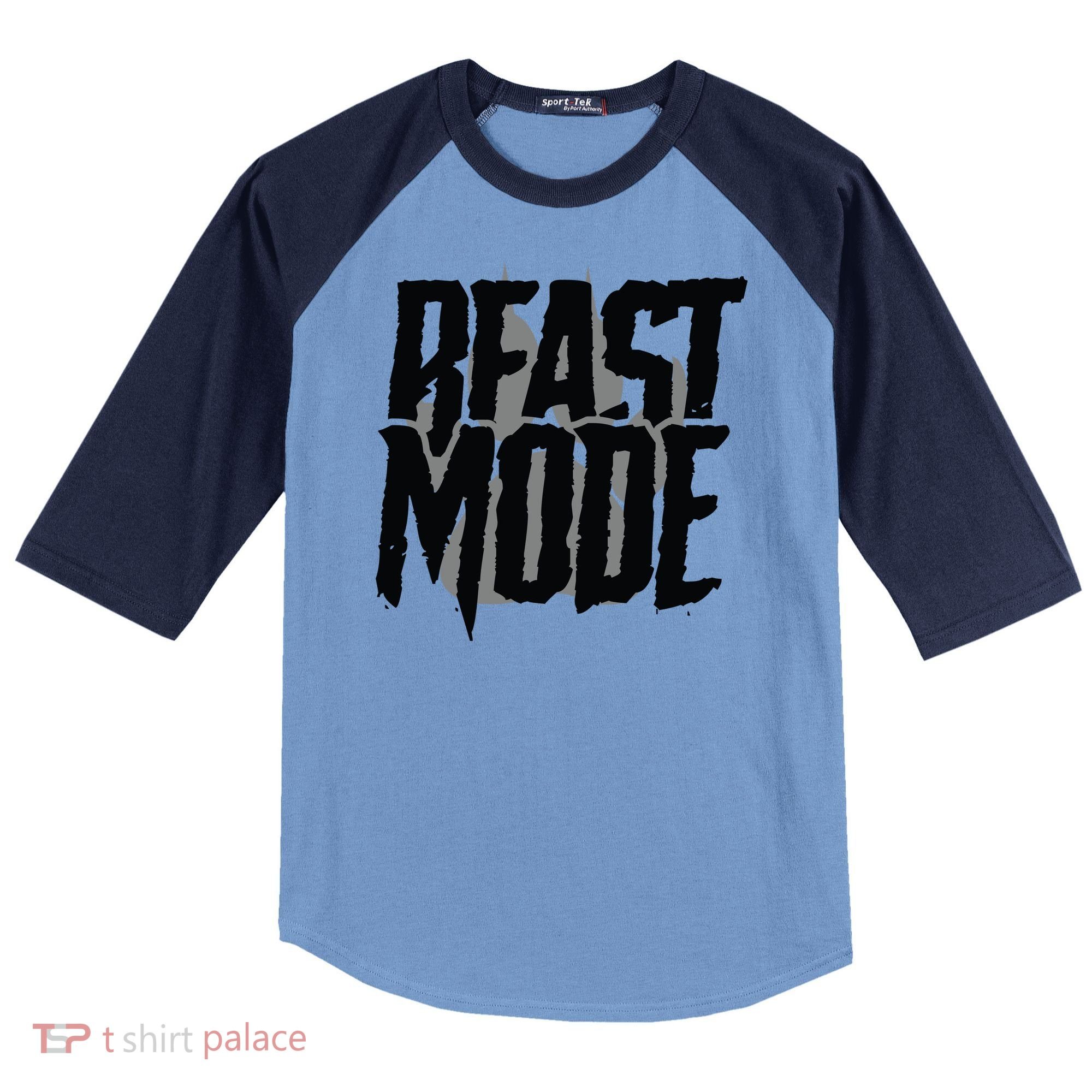Beast Mode Gym Motivation Raglan Baseball Sleeve Shirt
