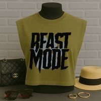 Beast Mode Gym Motivation Garment-Dyed Women's Muscle Tee thumb 3