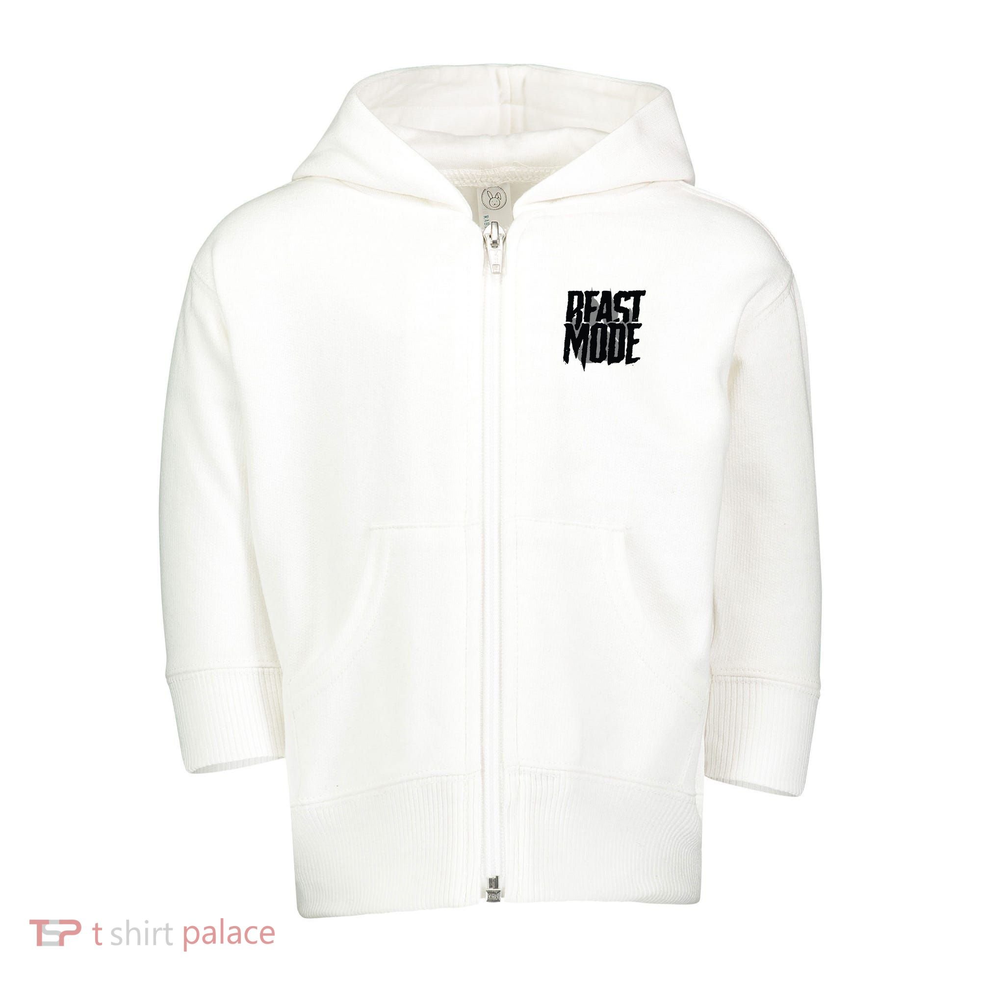 Beast Mode Gym Motivation Toddler Zip Fleece Hoodie