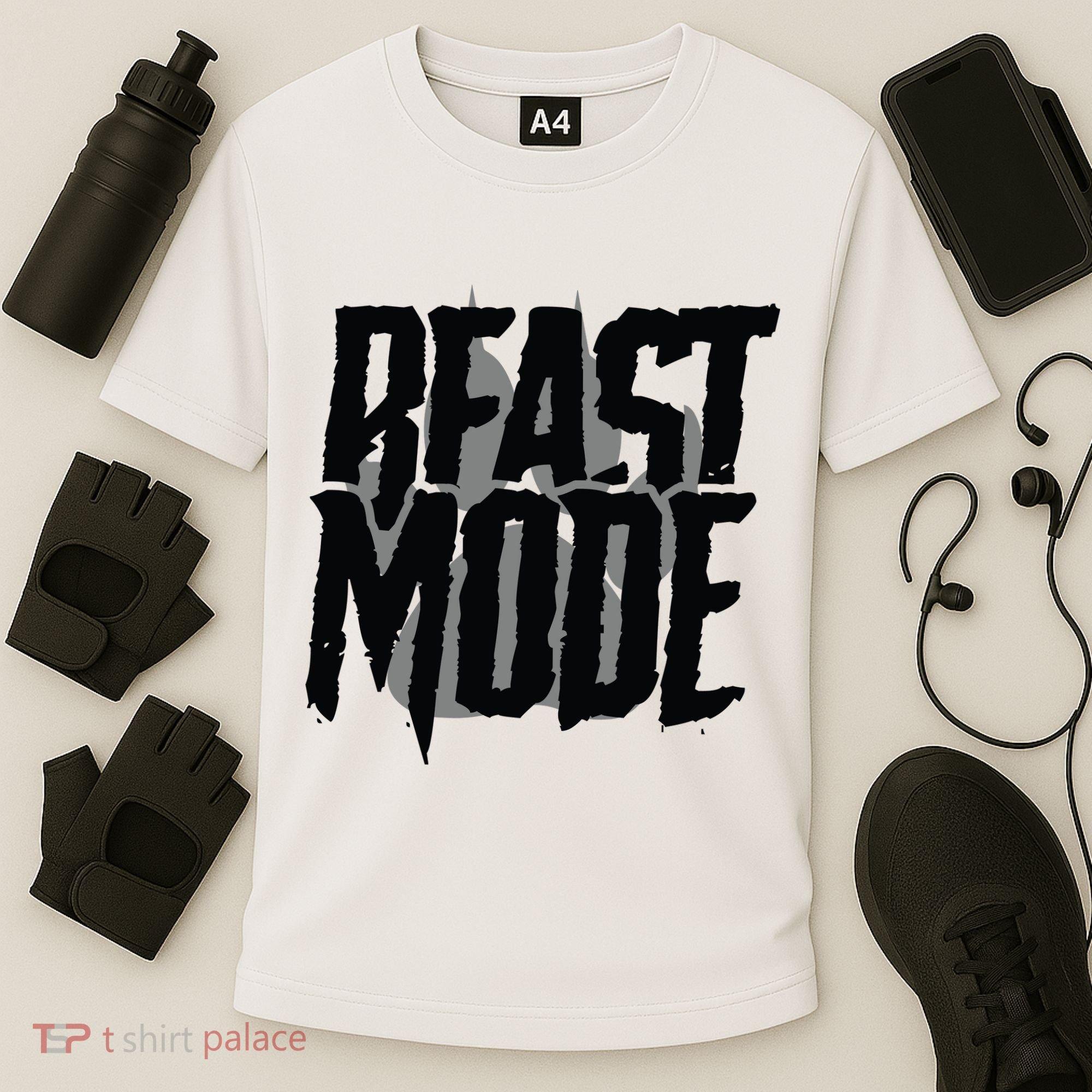 Beast Mode Gym Motivation Cooling Performance Crew T-Shirt
