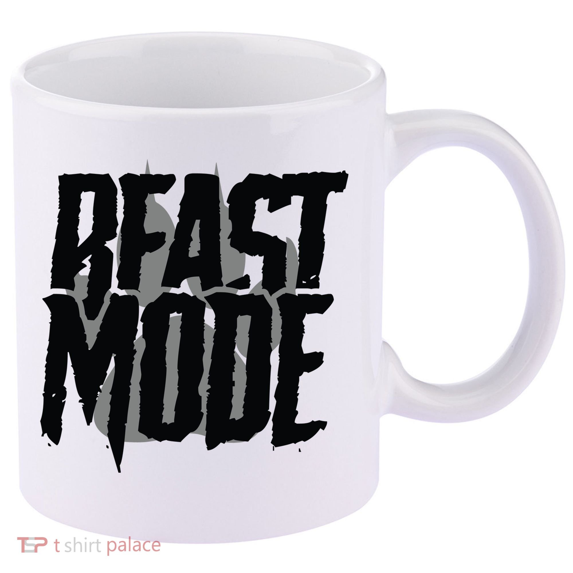 Beast Mode Gym Motivation 11oz C Handle Ceramic Mug