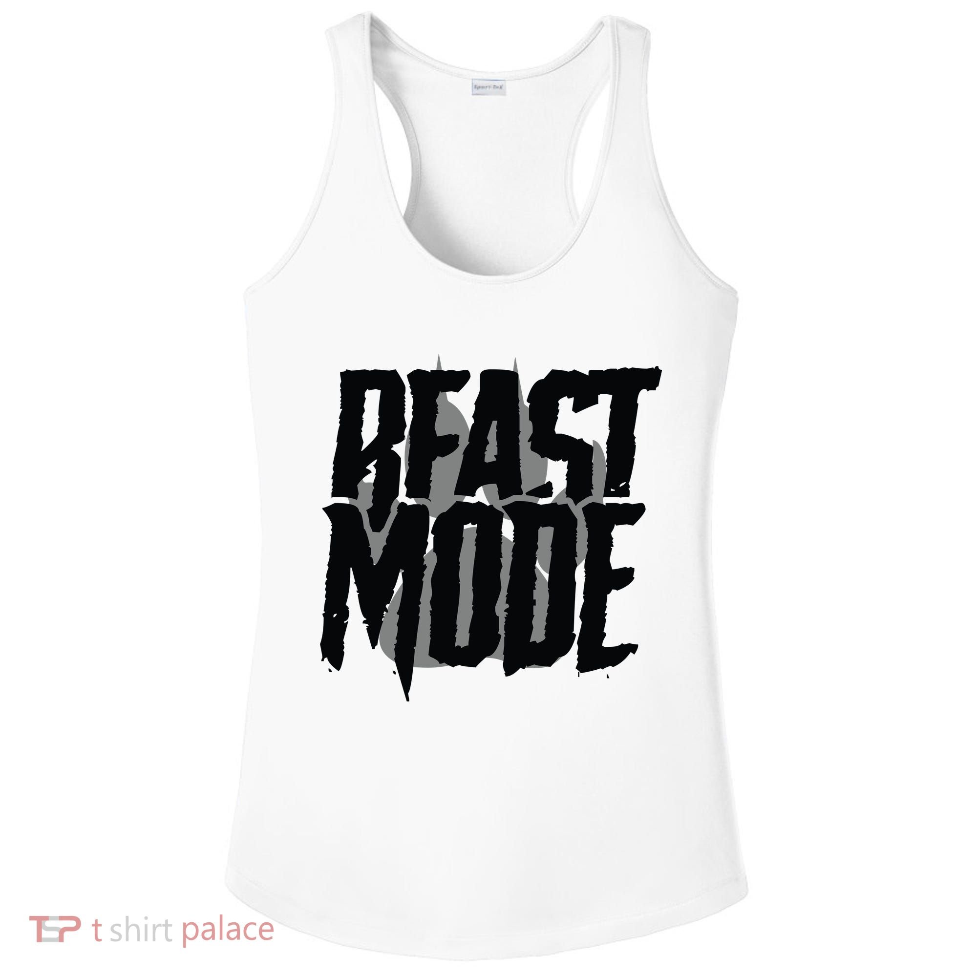 Beast Mode Gym Motivation Ladies PosiCharge Competitor Racerback Tank