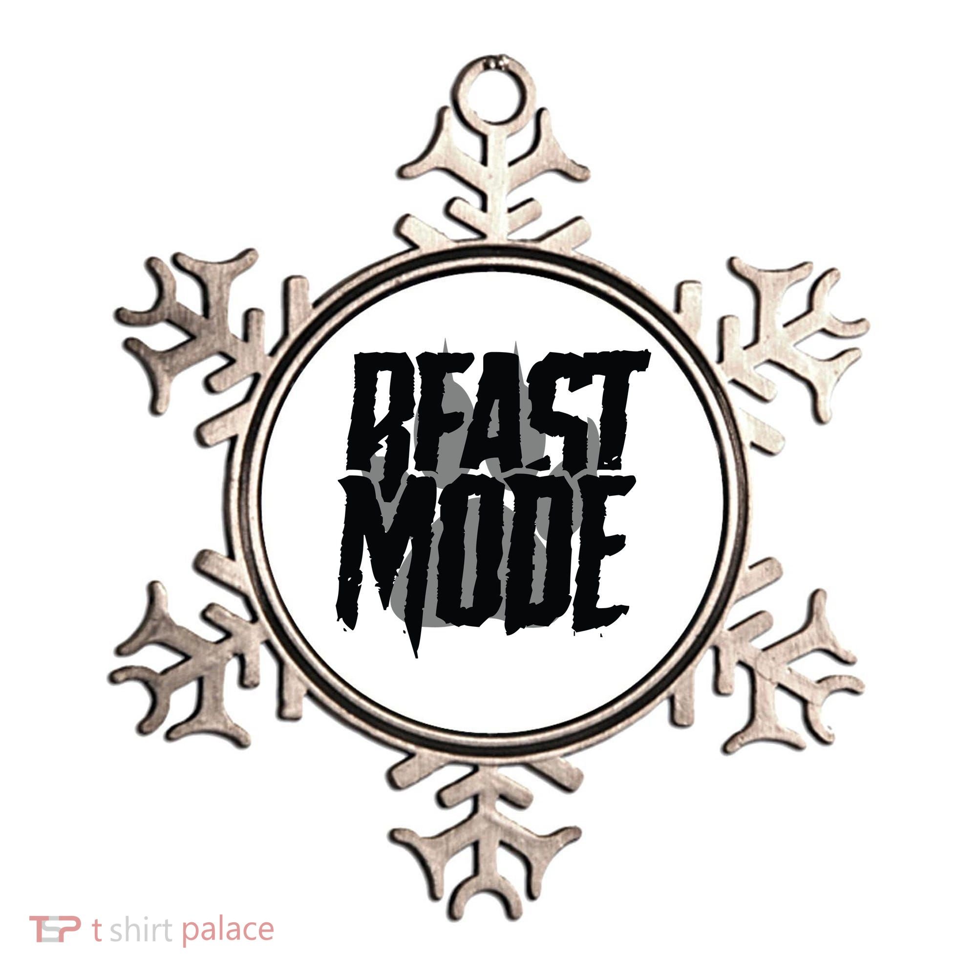 Beast Mode Gym Motivation Ornament