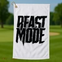Beast Mode Gym Motivation Golf Towel thumb 1