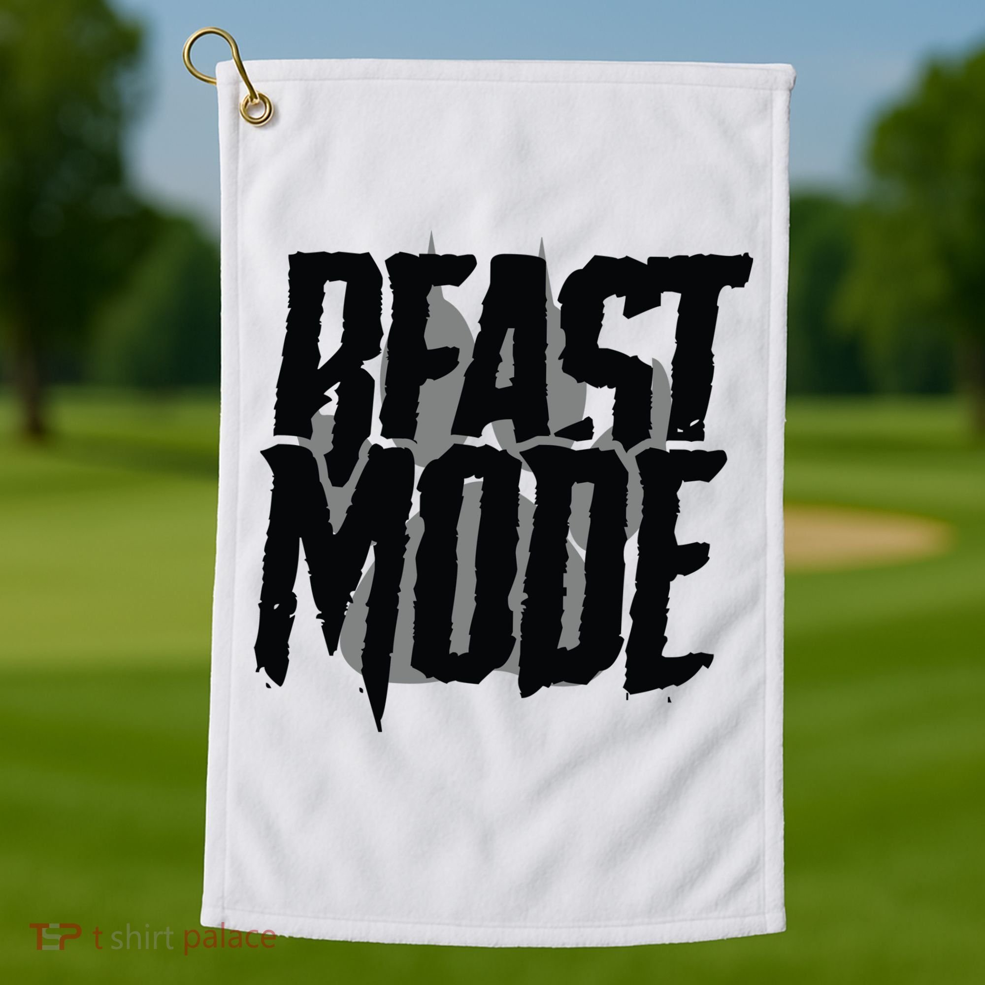 Beast Mode Gym Motivation Golf Towel
