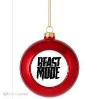 Beast Mode Gym Motivation Plastic Christmas Ball Ornament thumb 0