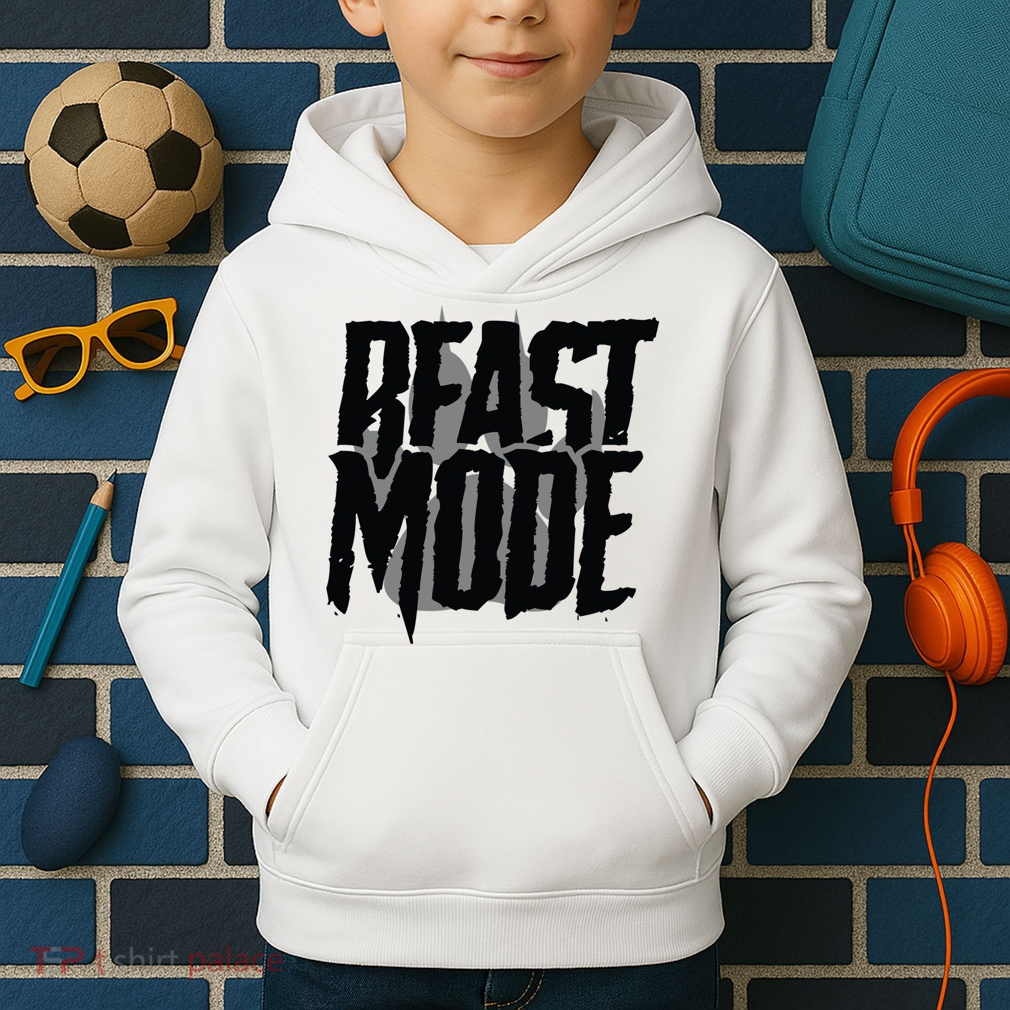 Beast Mode Gym Motivation Kids Hoodie