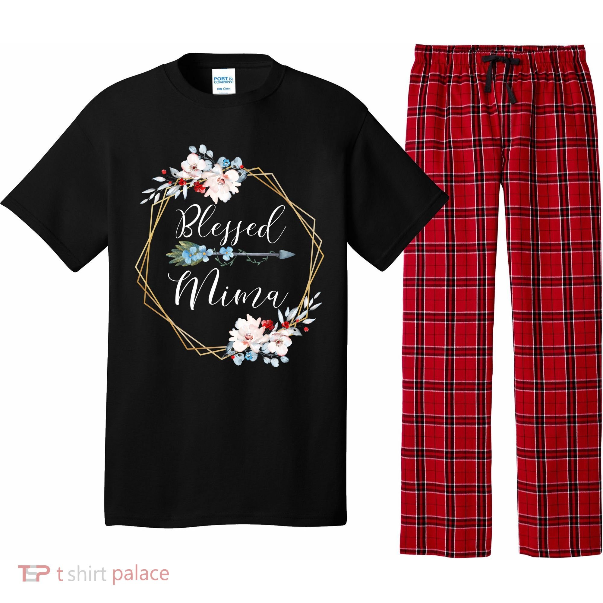 Blessed Mima Grandma Gift Cute Gift Pajama Set