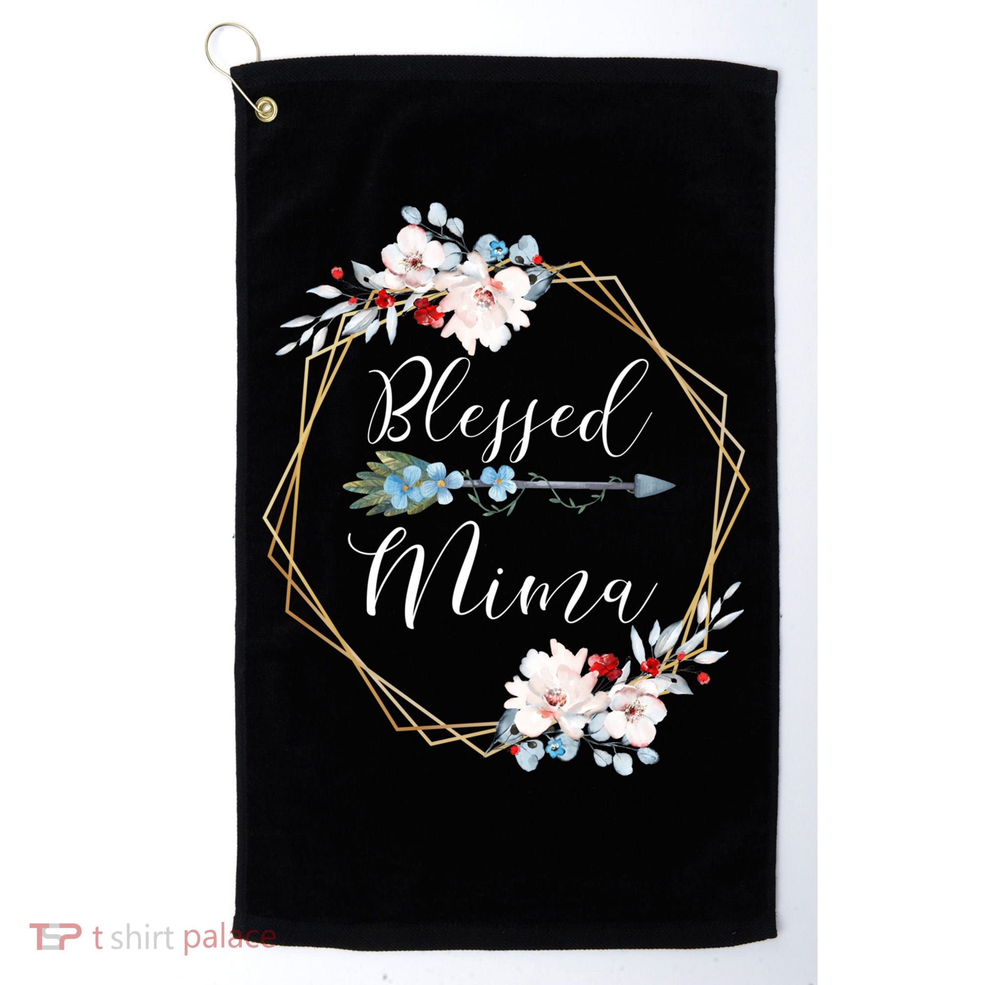 Blessed Mima Grandma Gift Cute Gift Golf Towel