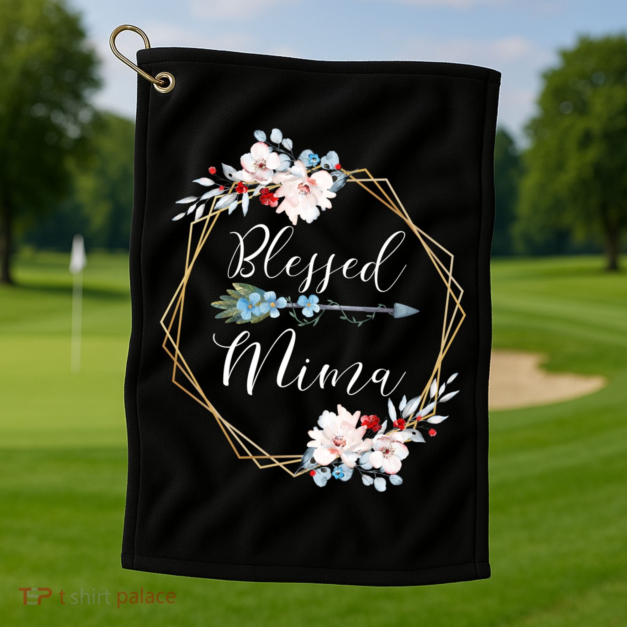 Blessed Mima Grandma Gift Cute Gift Golf Towel