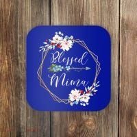 Blessed Mima Grandma Gift Cute Gift Coaster thumb 0