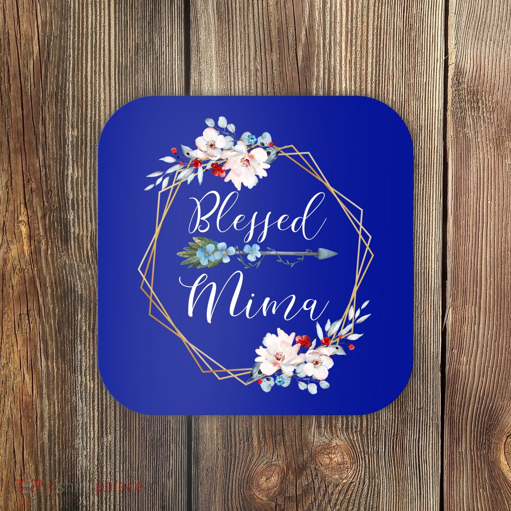 Blessed Mima Grandma Gift Cute Gift Coaster