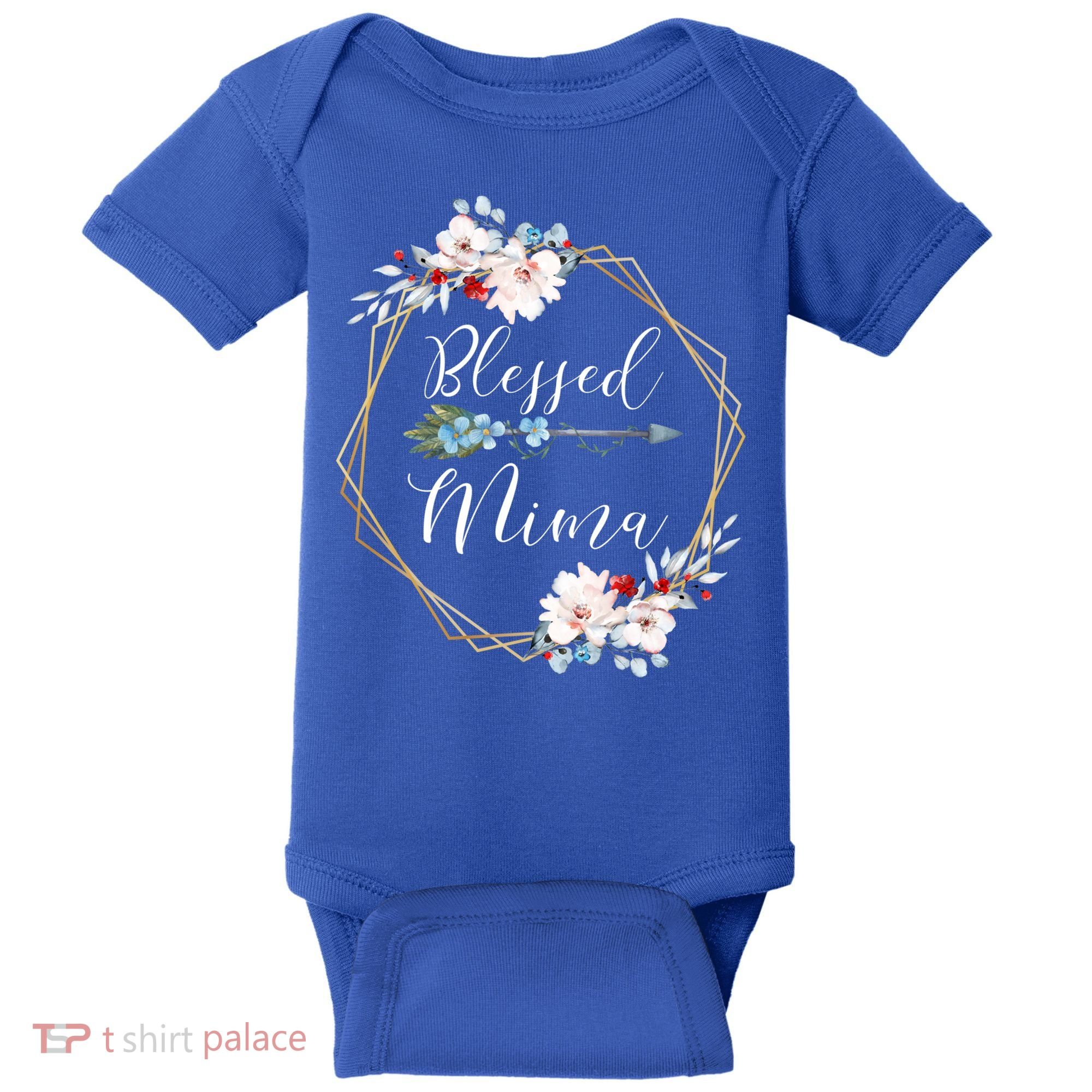 Blessed Mima Grandma Gift Cute Gift Baby Bodysuit