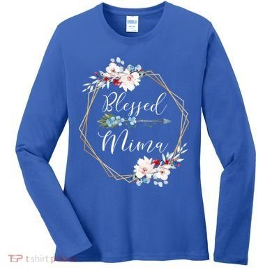 Blessed Mima Grandma Gift Cute Gift Women's Long Sleeve Shirt