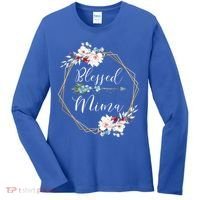 Blessed Mima Grandma Gift Cute Gift Women's Long Sleeve Shirt thumb 0