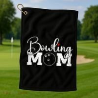 Bowling Mom Great Gift Golf Towel thumb 1