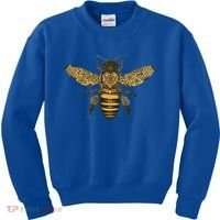 Beekeeper Meaningful Gift Honeycomb Honey Bee Compass Beekeeping Great Gift Kids Sweatshirt thumb 0
