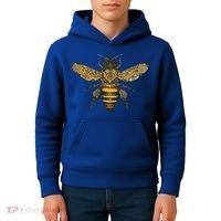 Beekeeper Meaningful Gift Honeycomb Honey Bee Compass Beekeeping Great Gift Kids Hoodie thumb 4
