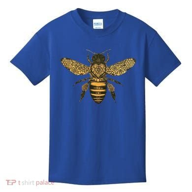 Beekeeper Meaningful Gift Honeycomb Honey Bee Compass Beekeeping Great Gift Kids T-Shirt
