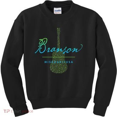 Branson Missouri Guitar Design Kids Sweatshirt