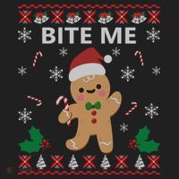 Bite Me Gingerbread Ugly Christmas Sweater Funny Gift Meaningful Gift Beanie thumb 2