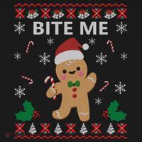 Bite Me Gingerbread Ugly Christmas Sweater Funny Gift Meaningful Gift Ornament thumb 1